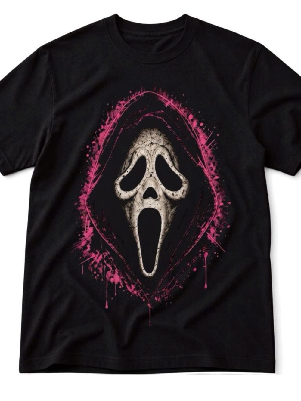Gildan Black Shirt Ghostface Halloween Horror Graphic Tee